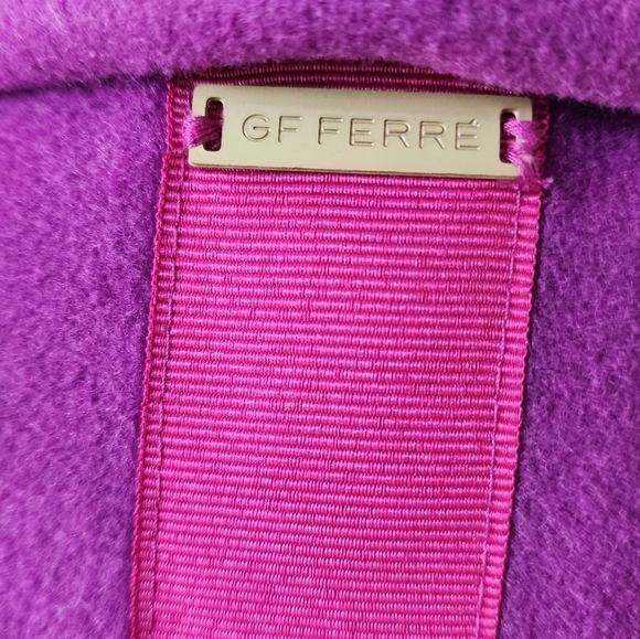 GF Ferre Purple/Pink Wool Button Front Long Coat Women's Size 28. - Picture 12 of 16